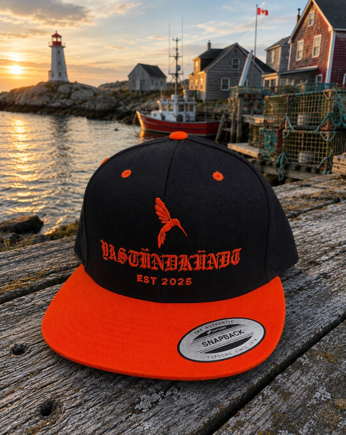 Flat brim 2-tone Snapback Hat