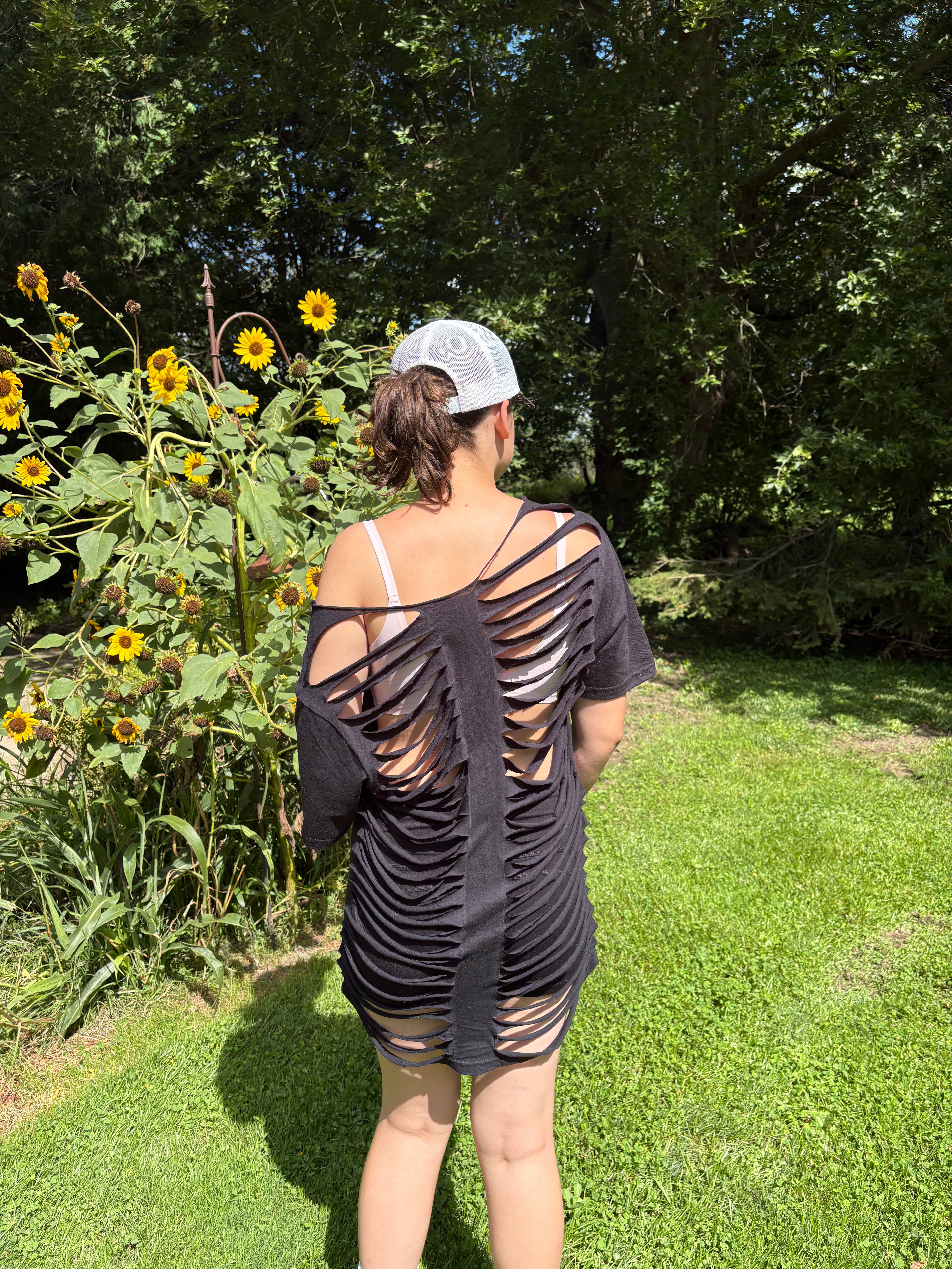 Short Sleeve Rib-Cut T-shirt