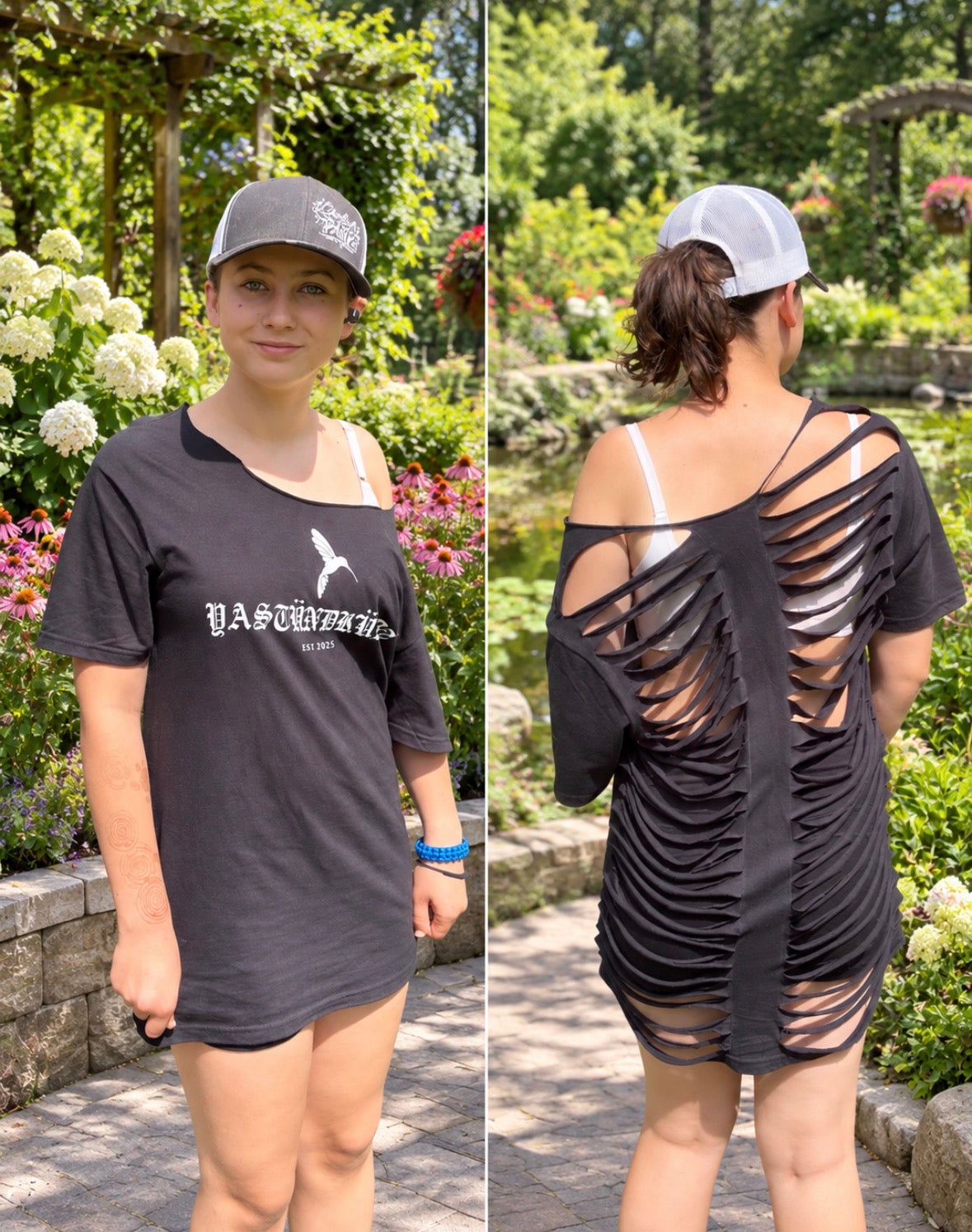 Short Sleeve Rib-Cut T-shirt